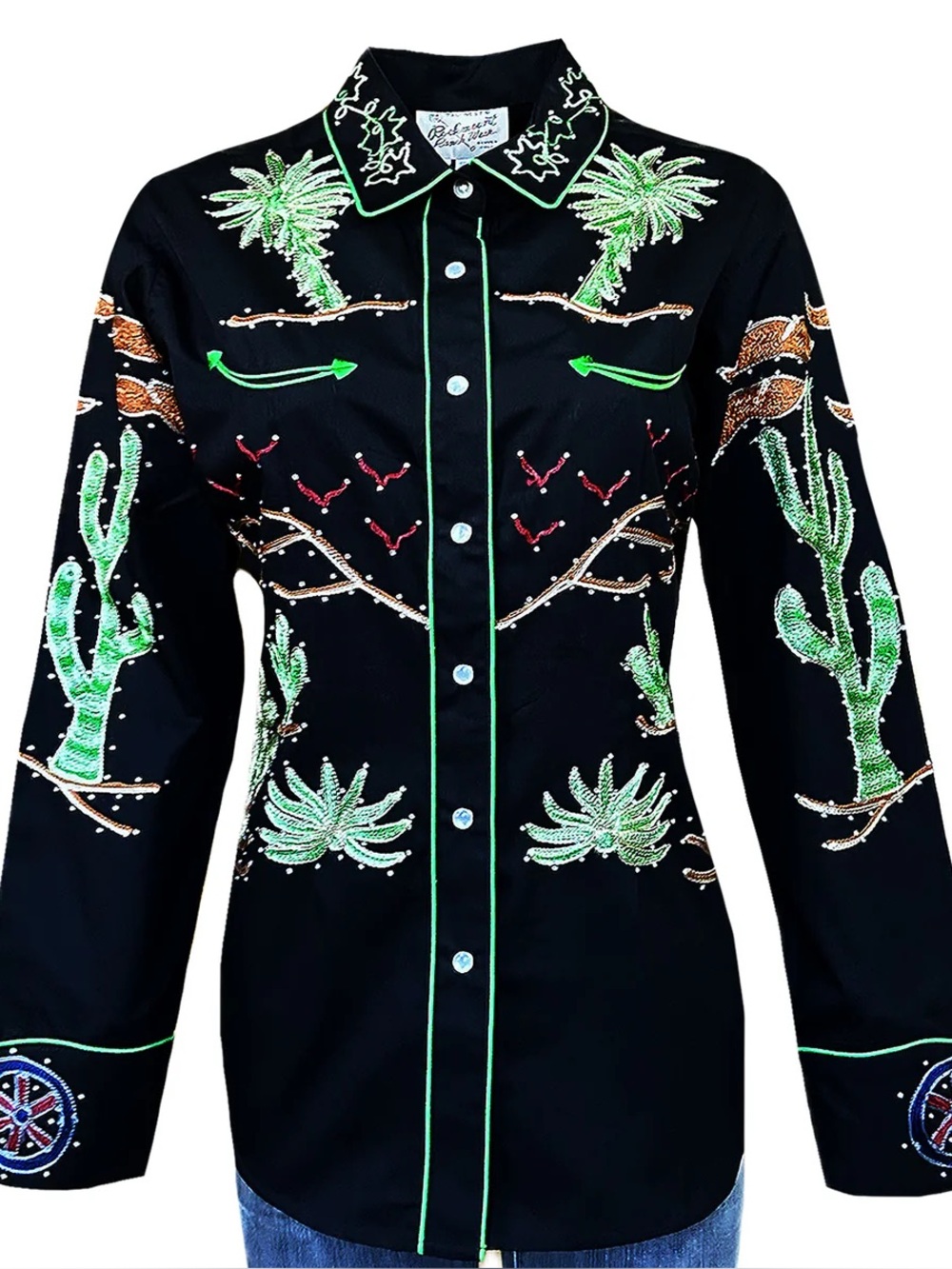 Porter Wagoner Roxkmount  Western Button-Down embroidered shirt small